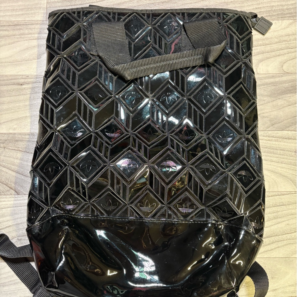 Black Adidas Geometric Mesh Backpack